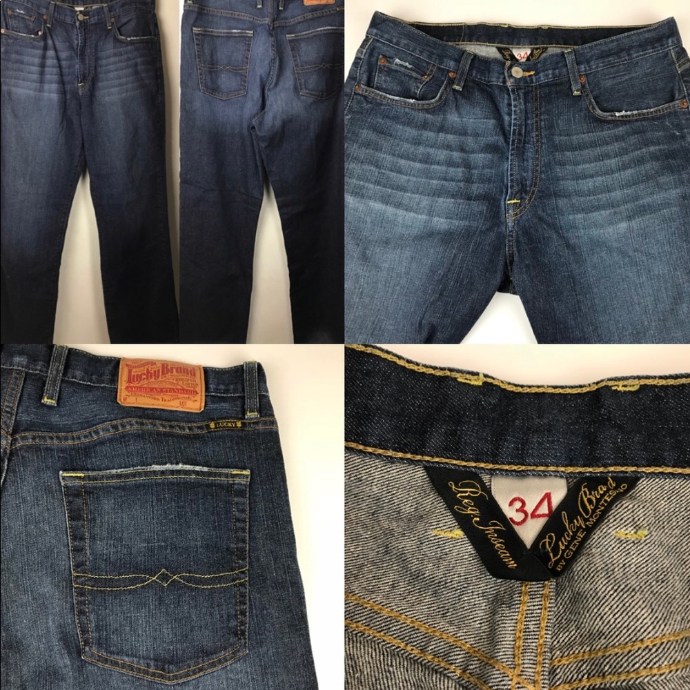 Lucky Brand Jeans dungarees classic fit sz 34 plus